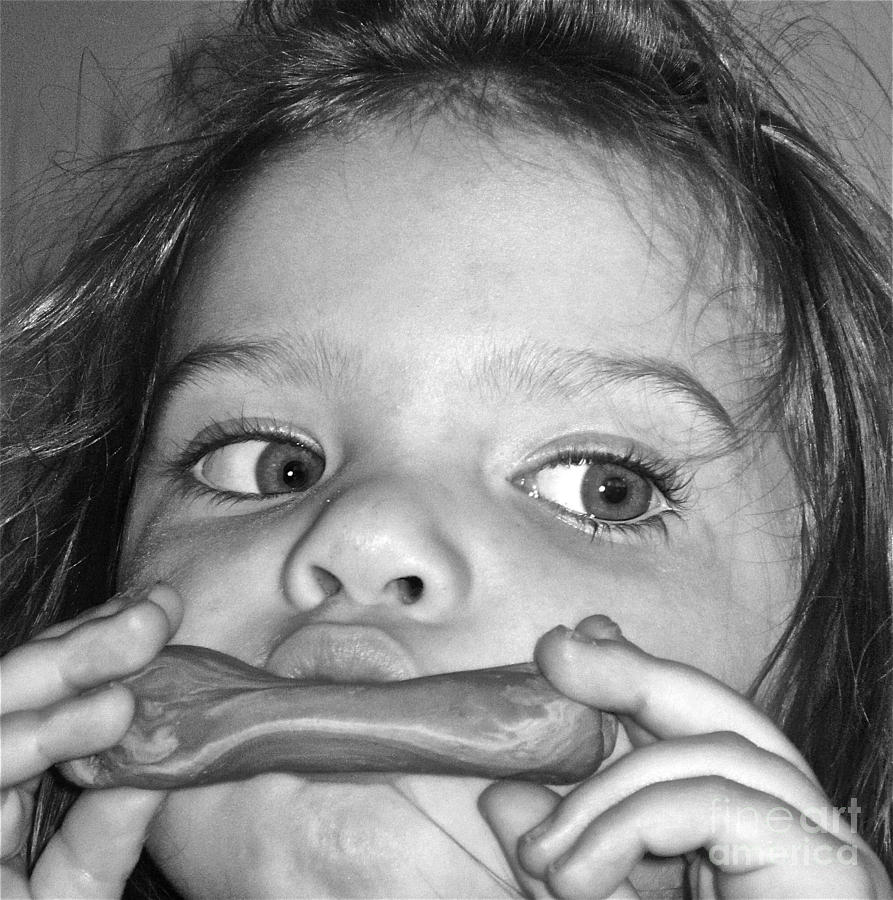 Child Photograph - Playing Her PlayDough by Gwyn Newcombe
