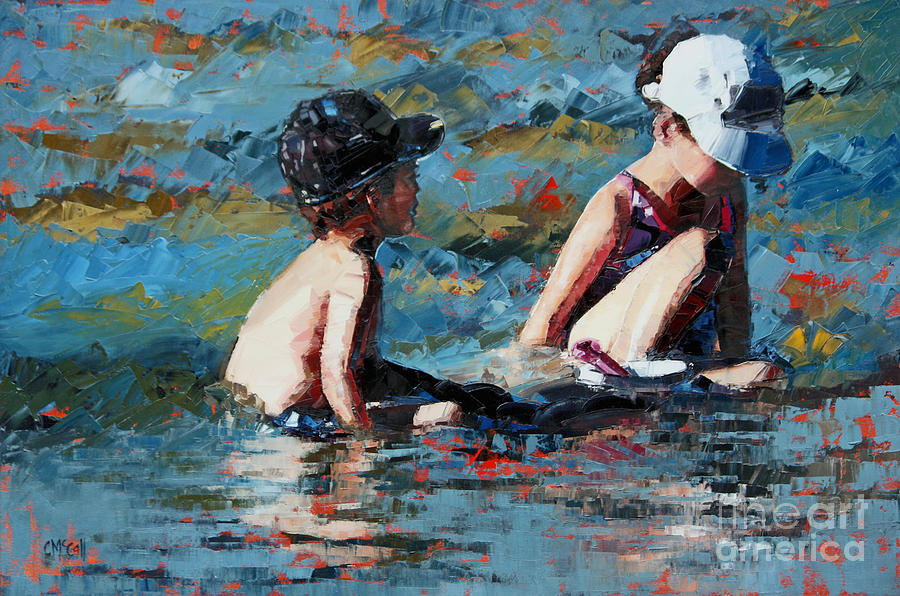 Impressionism Painting - Playing In The Shallows III by Claire McCall
