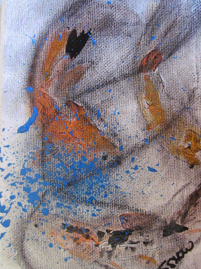 Playing Koi Painting by Susan Voidets
