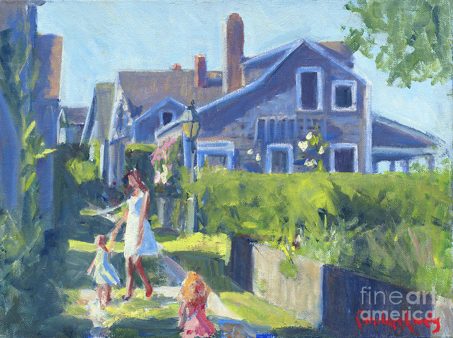 Playing on Front Street Painting by Candace Lovely