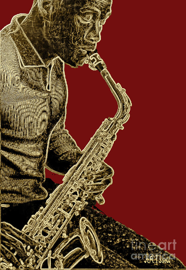 Playing Saxophone Digital Art by Humphrey Isselt