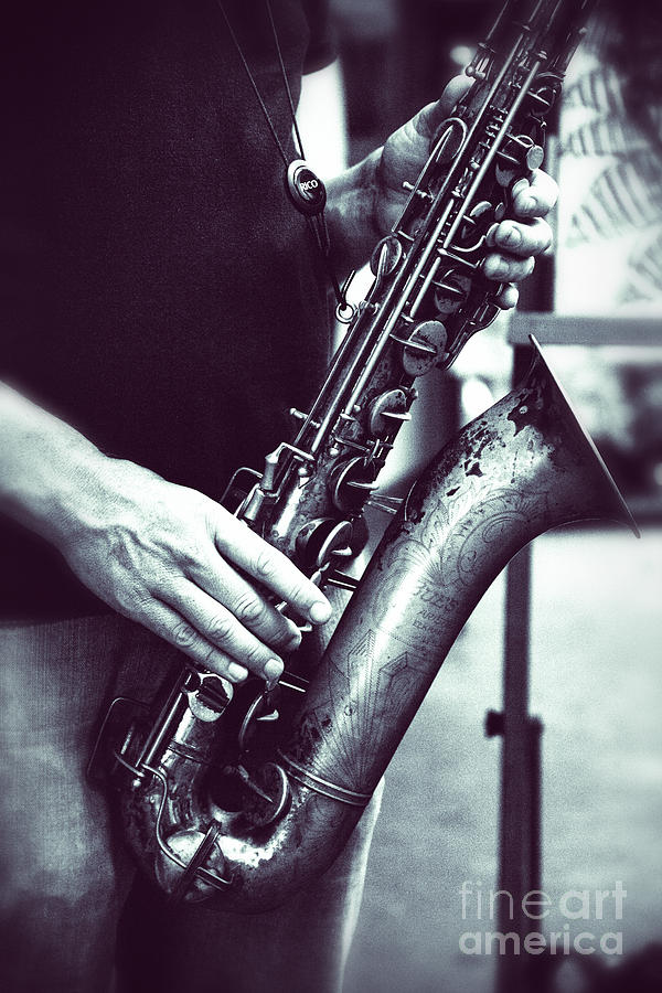 Playing The Saxophone Photograph by Jerry Cowart