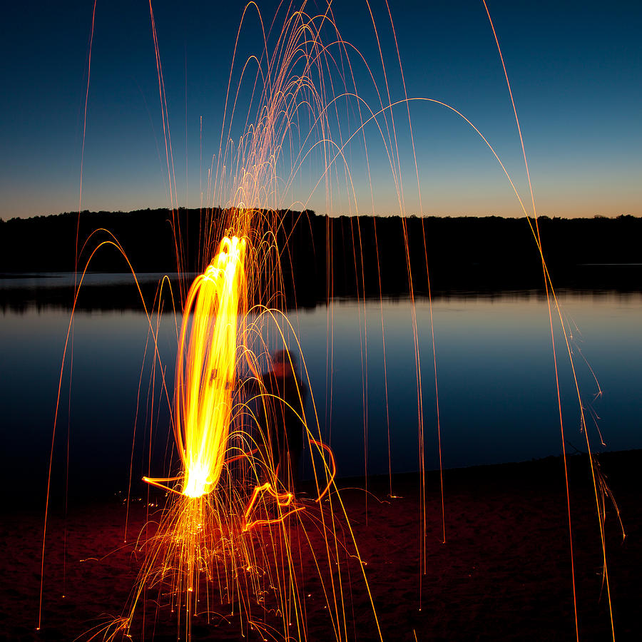 Playing with Fire at Nicks Lake Photograph by David Patterson