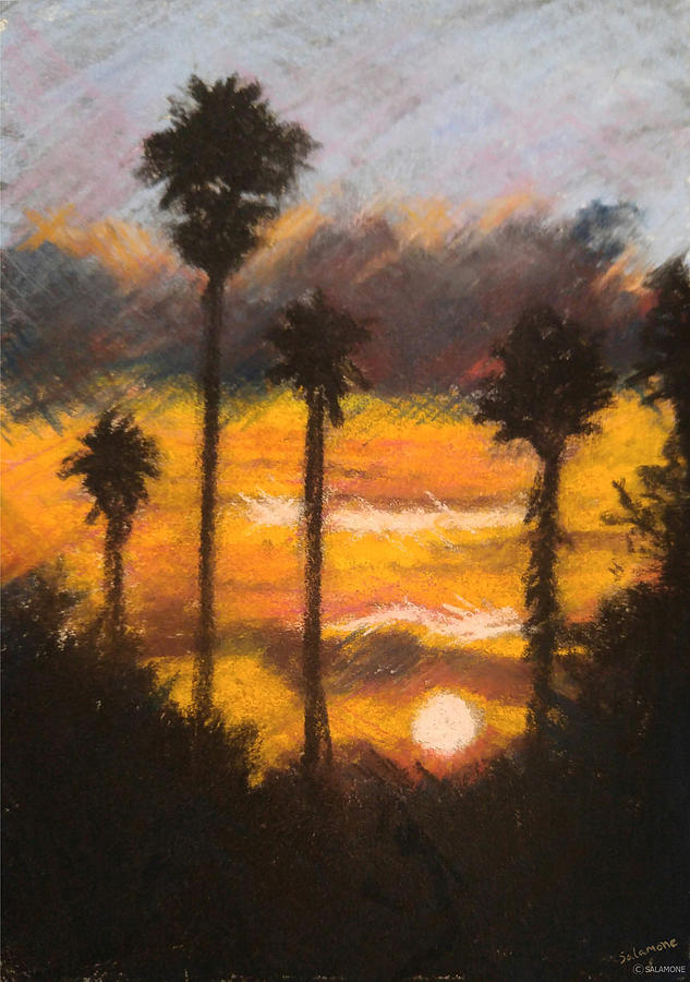 Playing with Fire, San Diego Pastel by Brenda Salamone
