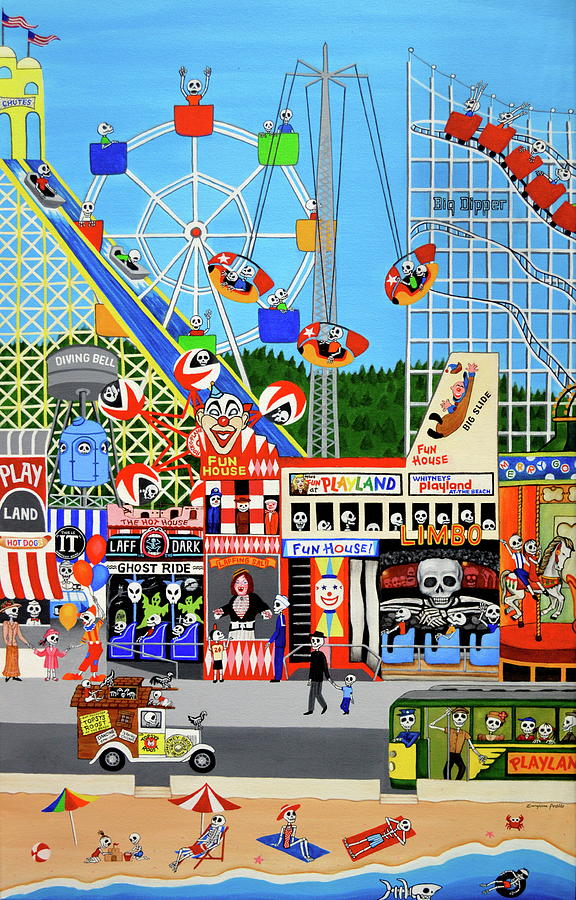 San Francisco Painting - Playland in the Afterlife by Evangelina Portillo
