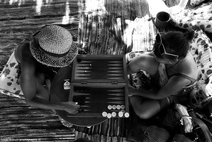 playng backgammon Sinai Egypt Photograph by Isaac Silman