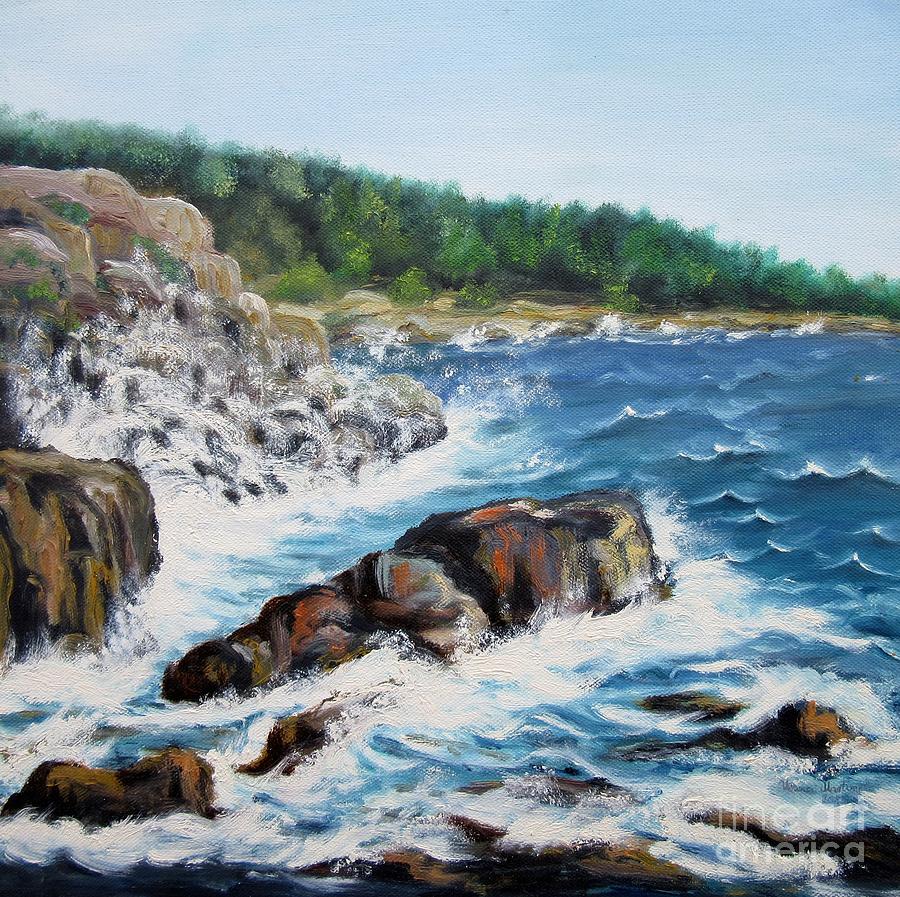 Landscape Painting - Plays with the waves by Vesna Martinjak