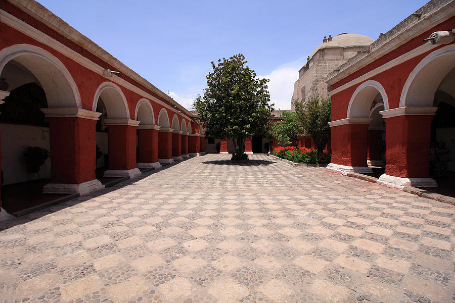 Plaza At Santa Catalina Monastery Photograph by Aidan Moran