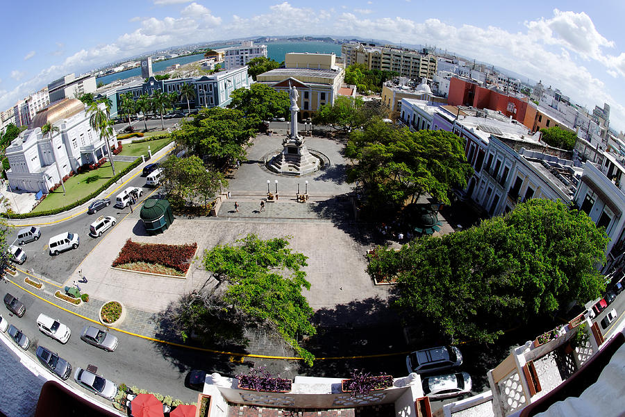 Eye on Old San Juan -- Plaza de Colon in San Juan, Puerto Rico Photograph by Darin Volpe