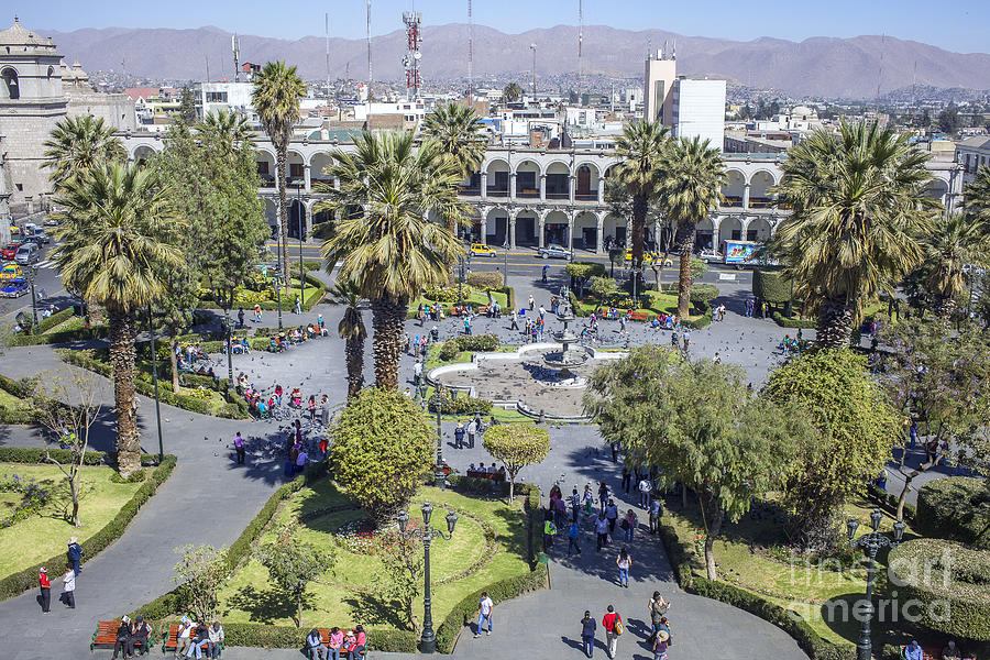 Plaza de las Armas in Arequipa Photograph by Patricia Hofmeester