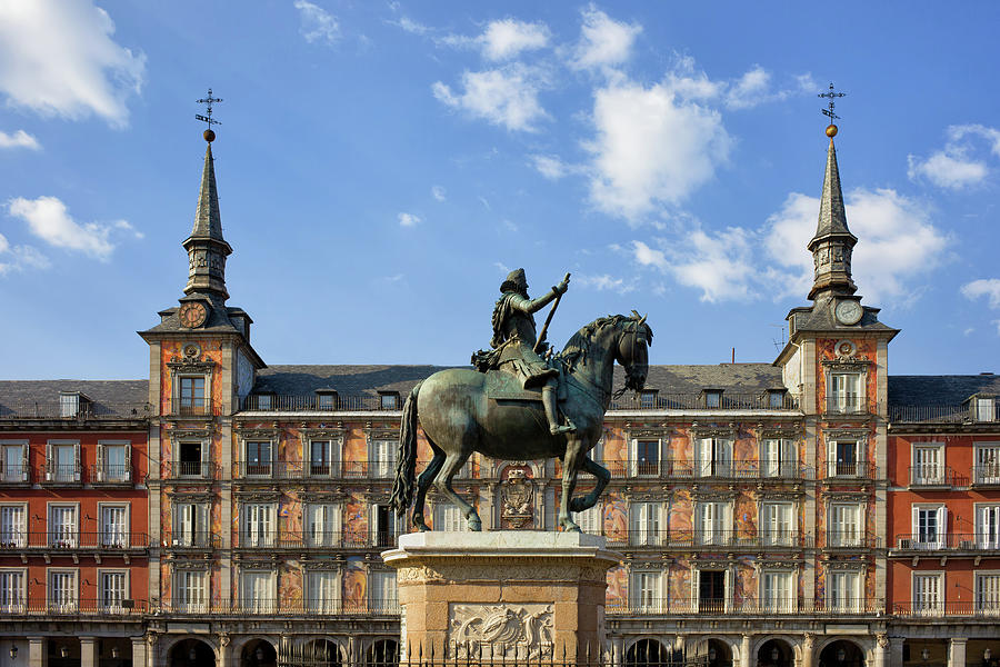 Architecture Photograph - Plaza Mayor in City of Madrid in Spain by Artur Bogacki