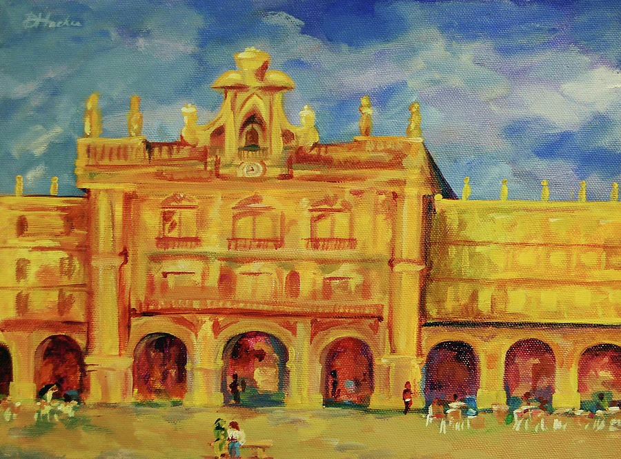 Plaza Mayor Salamanca Painting by Danielle Hacker