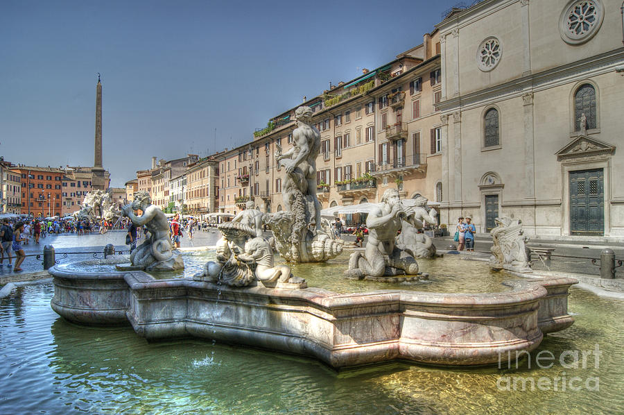 Plaza Navona Rome Photograph by David Birchall