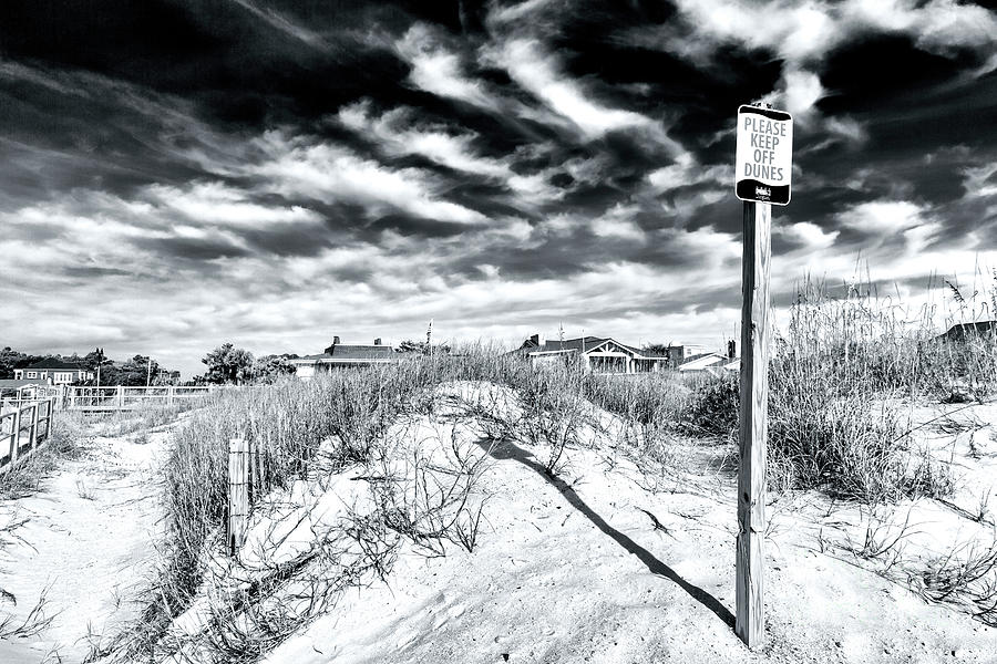 Please Keep Off Dunes at North Myrtle Beach Photograph by John Rizzuto