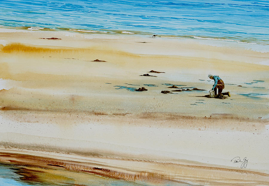 Pleasant Bay Clammer Painting by Paul Gaj