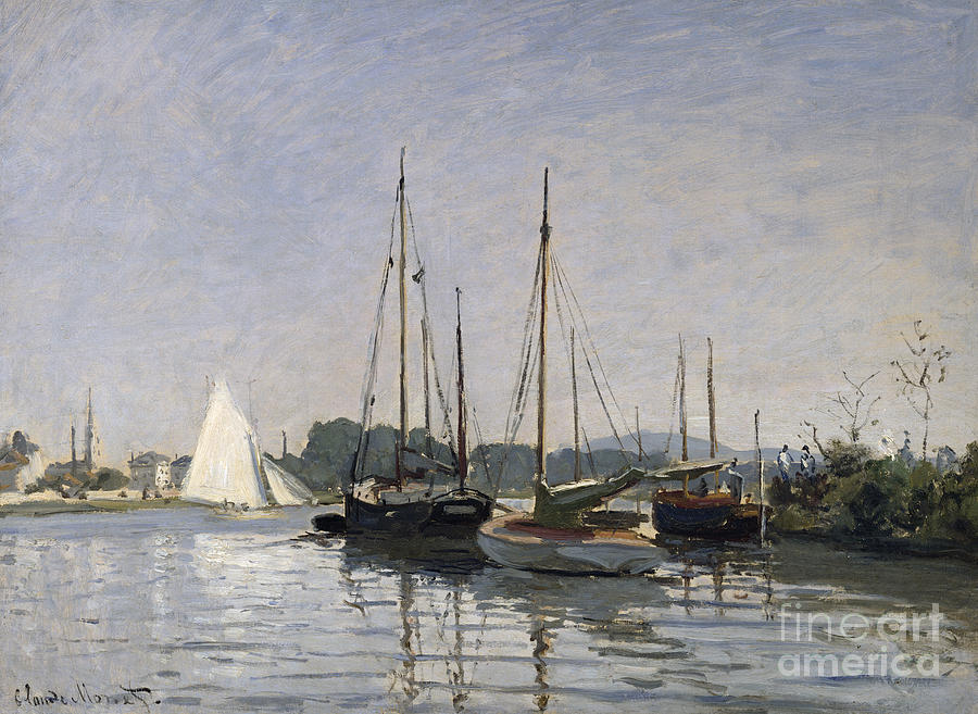 Pleasure Boats Argenteuil Painting by Claude Monet