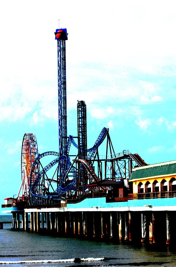 Pleasure Pier Photograph by Noel Hankamer