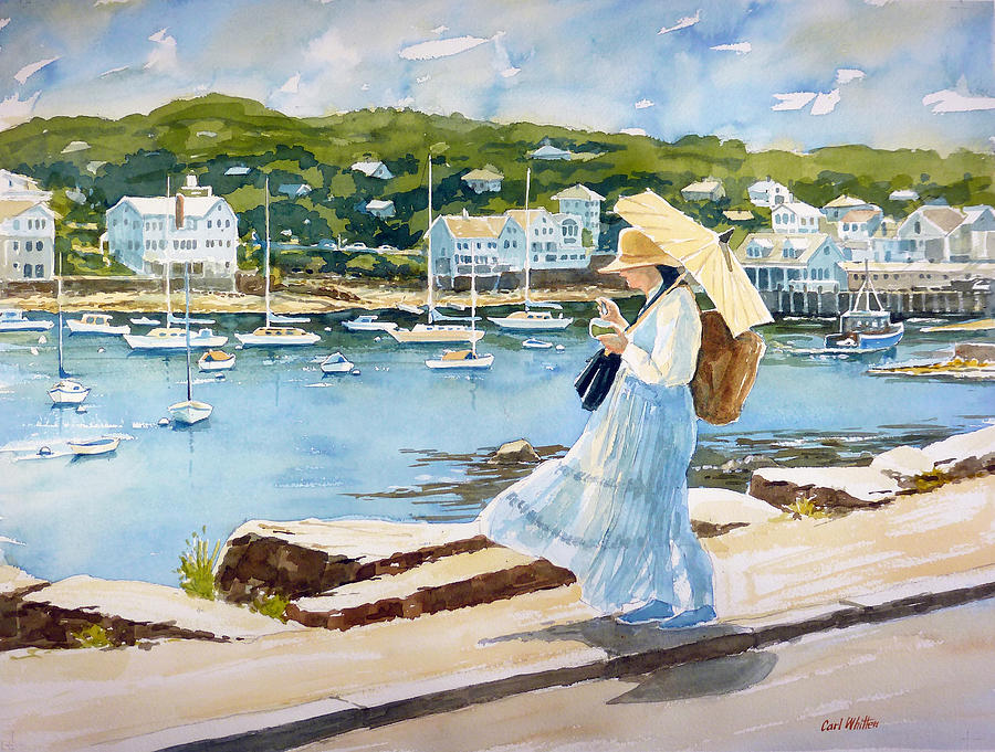 Plein Air Artist Rockport Painting by Carl Whitten - Fine Art America