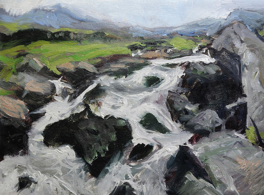 Plein air sketch in Snowdonia Painting by Harry Robertson