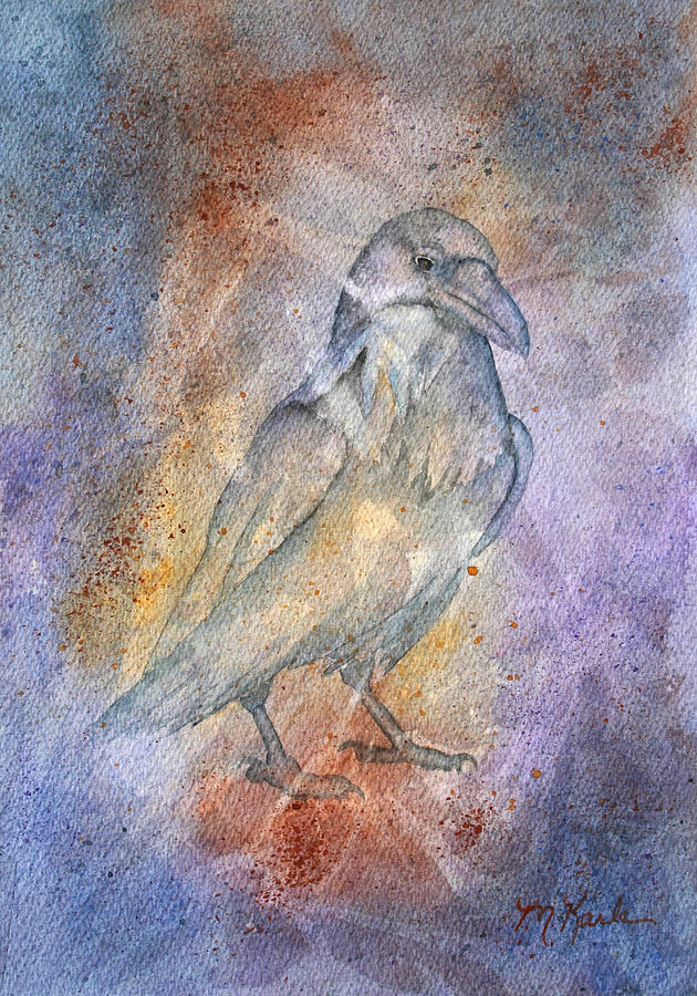 Pleistocene Raven 1 Painting by Marsha Karle