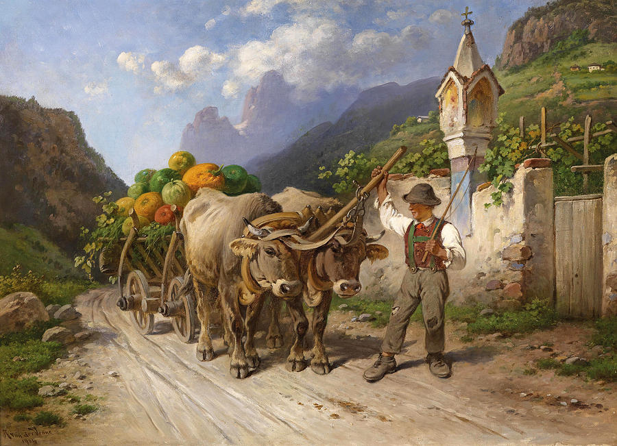 Plentiful Harvest Painting by Adolf van der Venne