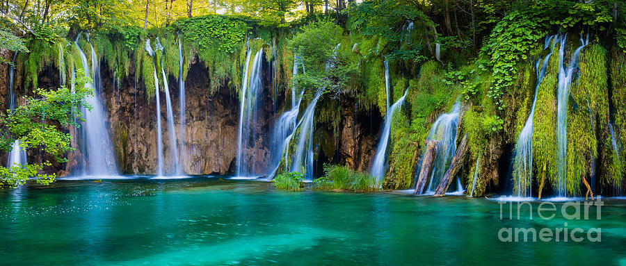 Plitvice Panorama Photograph by Inge Johnsson