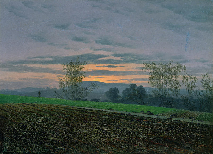Plowed field Painting by Caspar David Friedrich