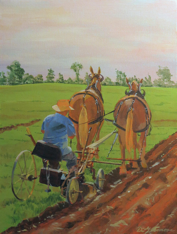Plowing Match Painting by David Gilmore