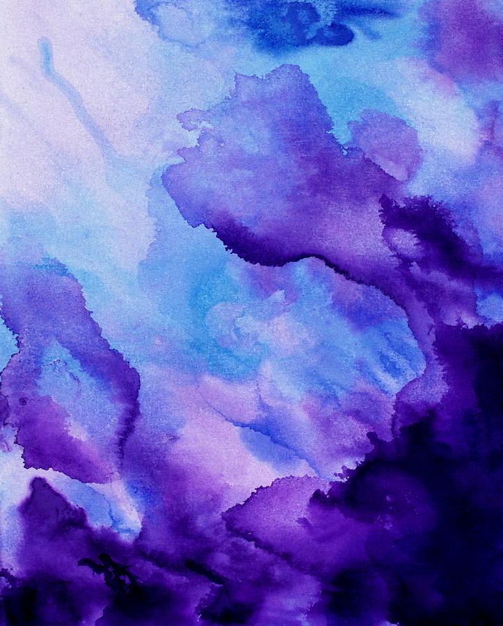 Plum and Blue Painting by Shiela Gosselin