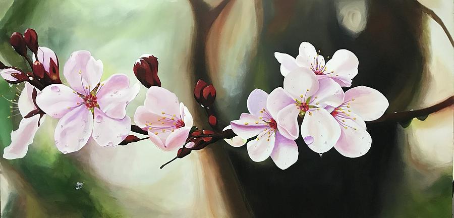 Plum Blossoms Painting by Aarti Bartake