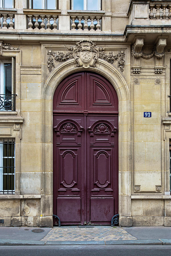 Plum Door - Paris, France Photograph by Melanie Alexandra Price