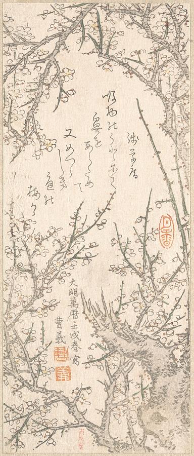 Plum Tree in Blossom Painting by Eastern Accent 