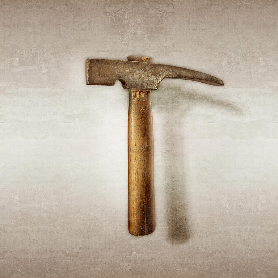 Brick Photograph - Plumb Masonry Hammer by YoPedro