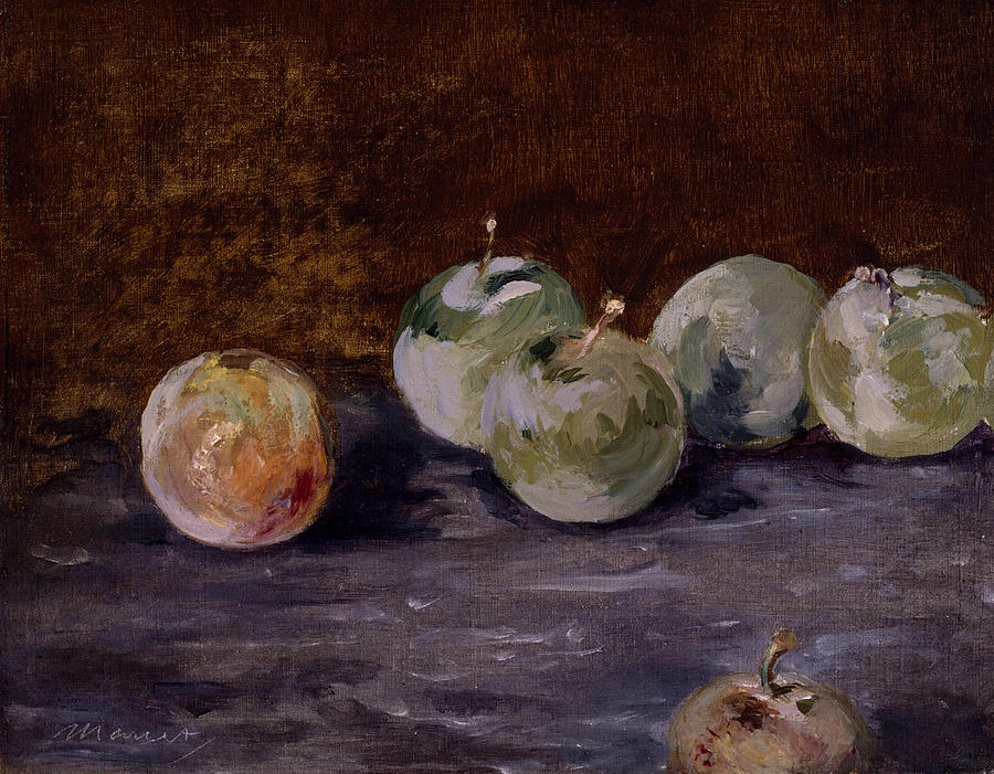 Plums Painting by Edouard Manet