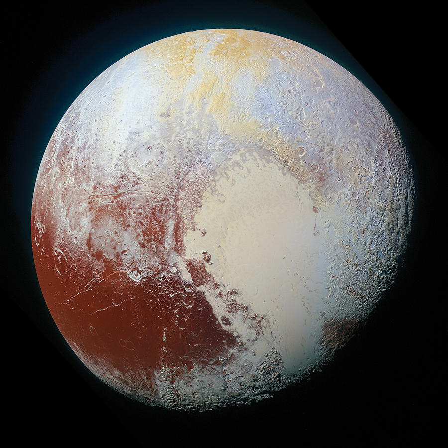 Space Photograph - Pluto  by Photo by NASA Edit M Hauser
