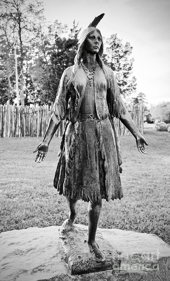 Pocahontas Statue in Bronze Photograph by Rachel Morrison