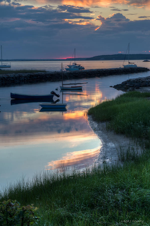Pocasset River Sunset Photograph by Leigh Grundy