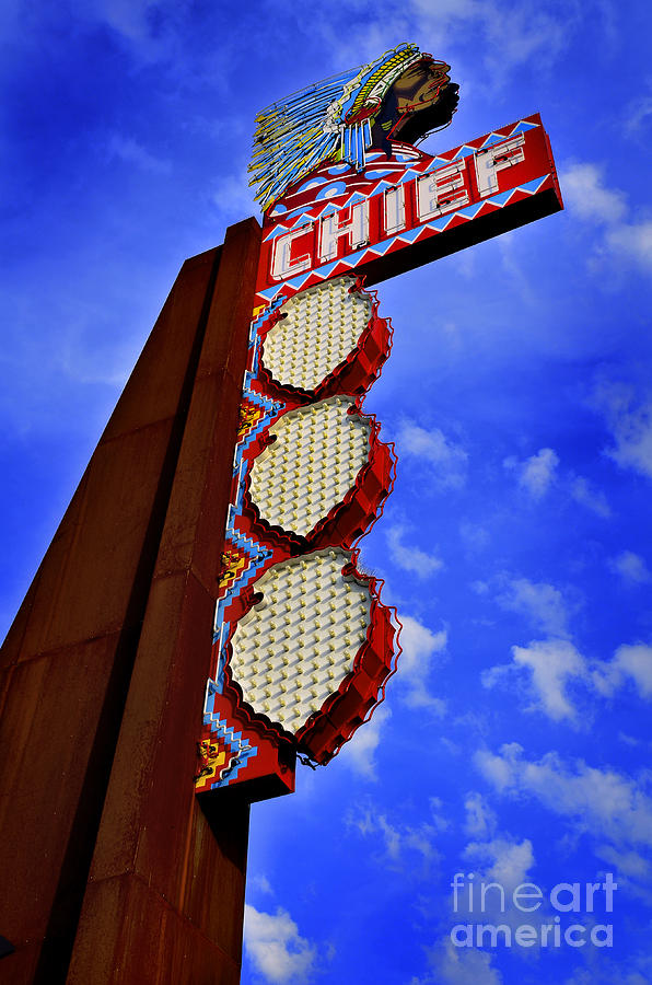 Pocatello Idaho Chief Theater Sign Photograph by Lane Erickson