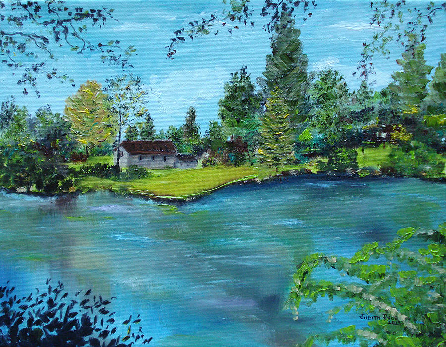 Pocono Reflection Painting by Judith Rhue