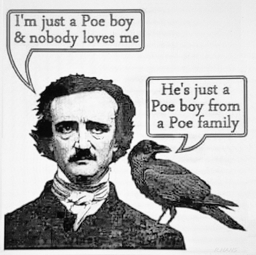 Poe And The Raven Photograph by Rob Hans