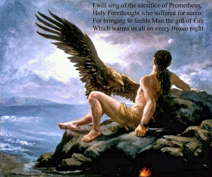 Poem to Prometheus Painting by Troy Caperton