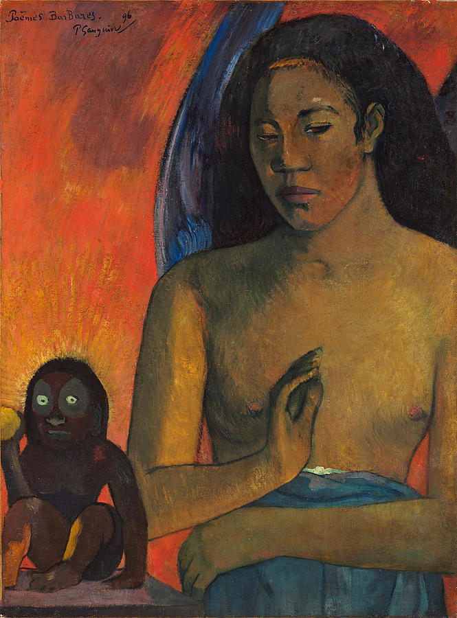 Poemes Barbares Painting by Paul Gauguin