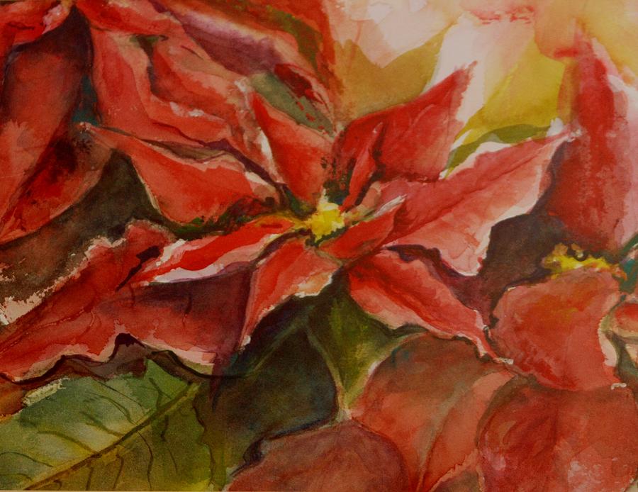 Poinsettia Painting by B Rossitto