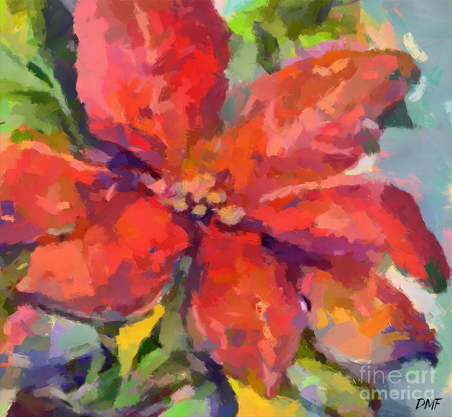 Poinsettia Painting by Dragica Micki Fortuna