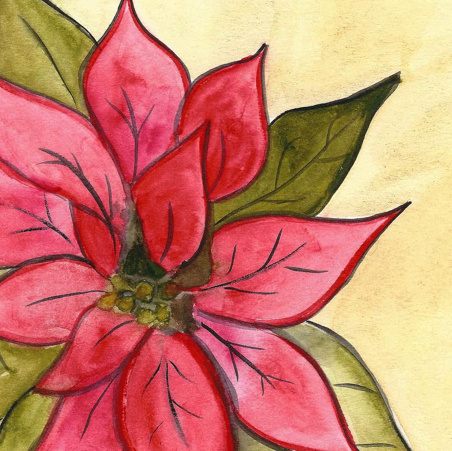 Poinsettia  Painting by Monica Martin