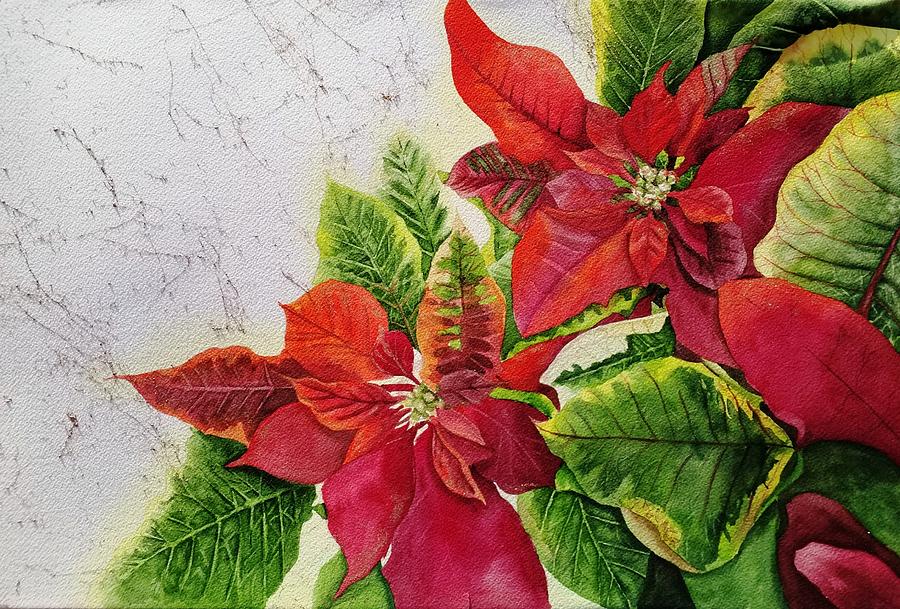 Poinsettia Painting by Tammy Crawford