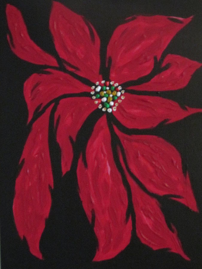 Poinsettia - The Season Painting by Sharyn Winters