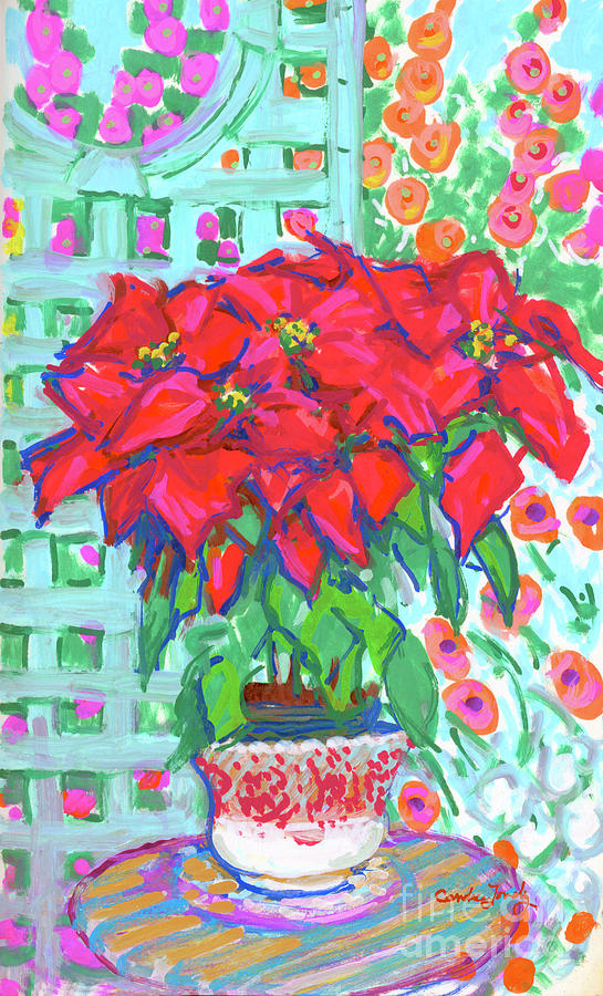 Poinsettias  Painting by Candace Lovely