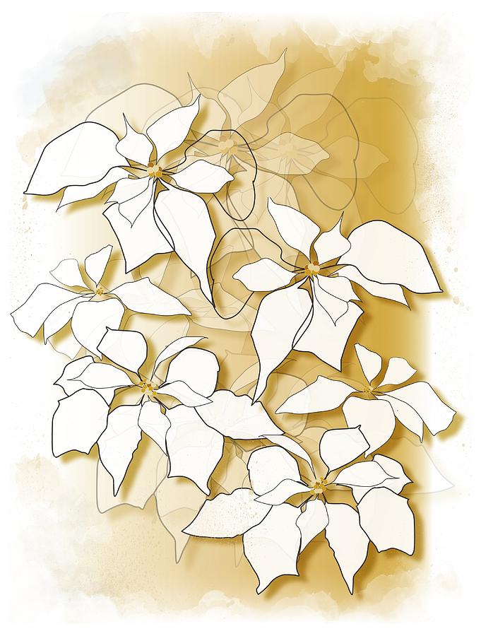 Poinsettias Digital Art by Gina Harrison