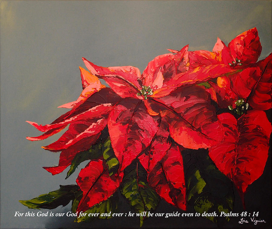 Poinsettias Painting by Lois Viguier - Fine Art America